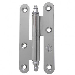 Zawias do drzwi 80x41mm mosiężny chrom połysk rozłączny PRAWY (pl) mod. 407
