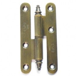 Zawias do drzwi 80x41mm mosiężny złoto antyczne rozłączny PRAWY (pl) mod. 407