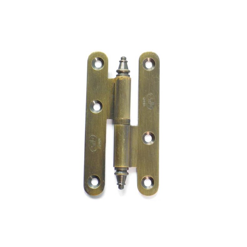 Zawias do drzwi 80x41mm mosiężny złoto antyczne rozłączny LEWY (pl) mod. 407