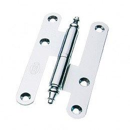 Zawias do drzwi 95x52mm mosiężny chrom połysk rozłączny LEWY (pl) mod. 407