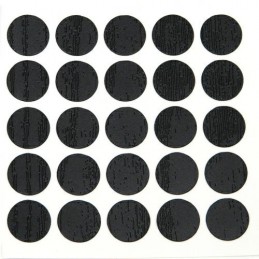 Zaślepka meblowa przyklejana 12mm czarna 50szt. mod.614