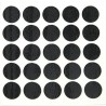 Zaślepka meblowa przyklejana 12mm czarna 50szt. mod.614