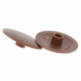 Zaślepka meblowa wciskana 17mm plastik brązowa 10szt. mod.20