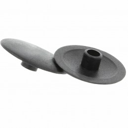 Zaślepka meblowa wciskana 17mm plastik czarna 10szt. mod.20