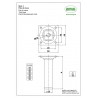 Noga 3-25x25x250 kwadrat czarna