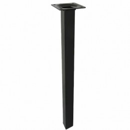 Noga meblowa stalowa wys. 600mm kwadrat 25x25mm czarna mod.3