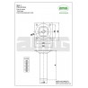 Noga 3-25x25x100 kwadrat czarna