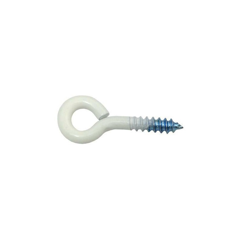 Haczyk wkręcany  2,5x26mm oczko 5,5mm biały 22szt.