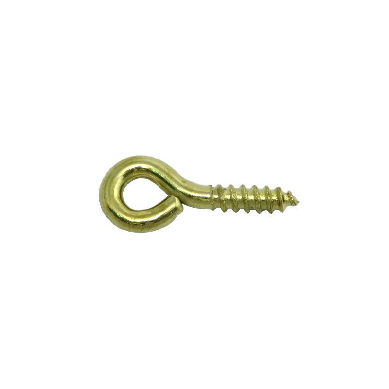 Haczyk wkręcany 2x16mm oczko 4mm mosiądzowany 26szt.