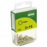 Haczyk wkręcany 2x16mm oczko 4mm mosiądzowany 26szt.