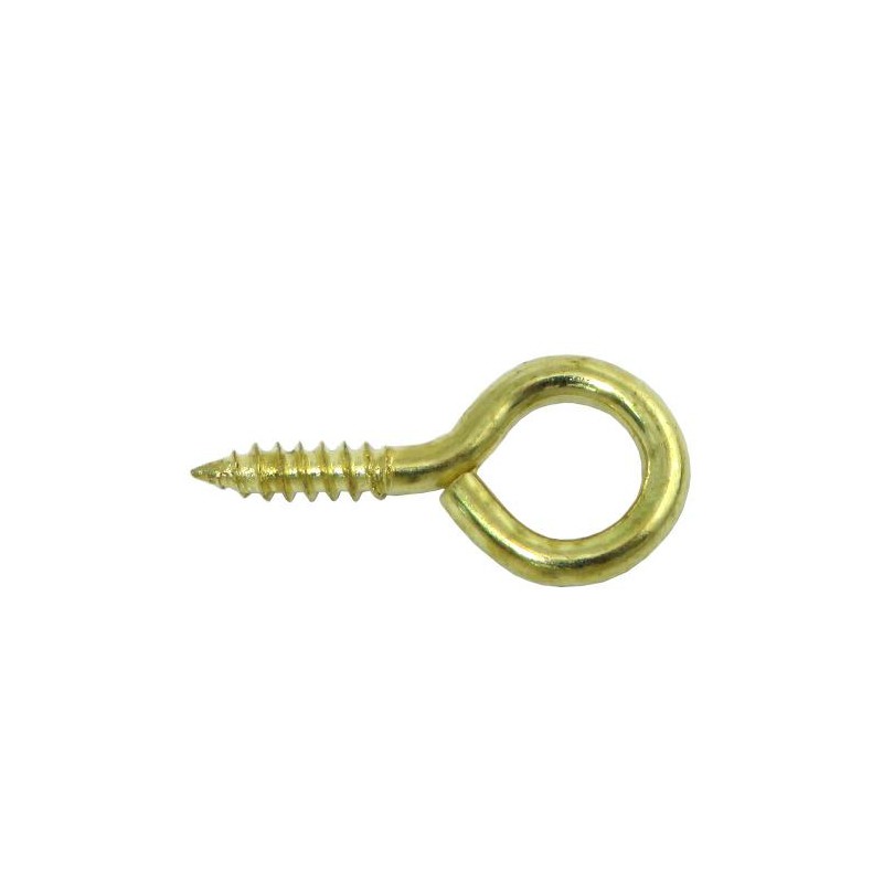 Haczyk wkręcany 2x20mm oczko 6mm mosiądzowany 26szt.