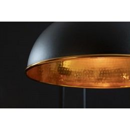 Lampa loftowa Harborne 40cm czarna miedź młotkowana