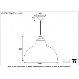 Lampa loftowa Harborne 40cm czarna miedź młotkowana