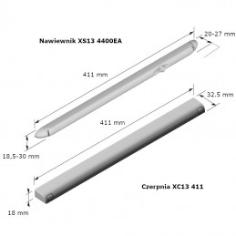 Nawiewnik XS13 + czerpnia XC13 przykręcane 4400EA biały komplet
