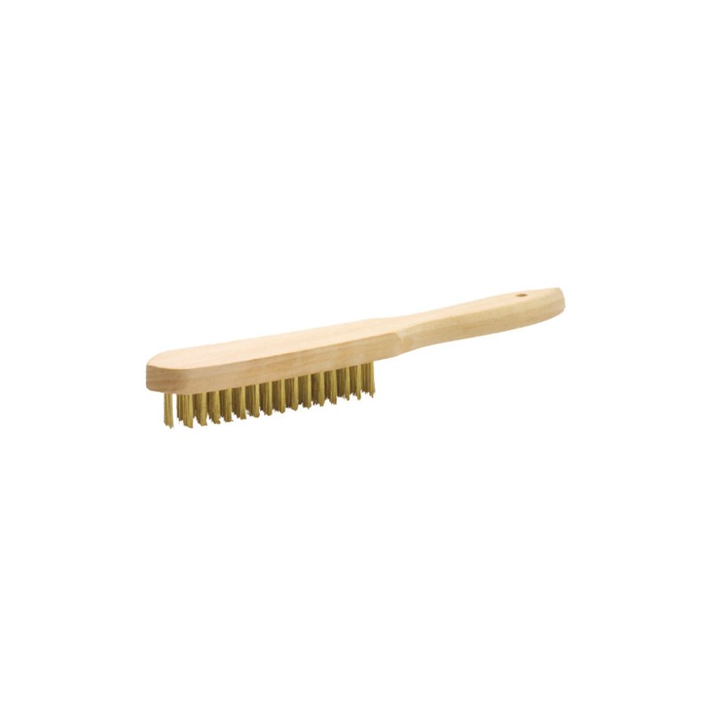 Drewniana szczotka druciana z rączką 3x30mm mod.32100