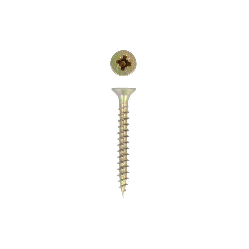 Wkręty 2,5x16mm żółty ocynk łeb stożkowy PZ 32szt.