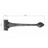 Zawias T 12" / 305mm czarny