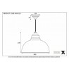 Lampa Harborne 40cm biała miedź młotk.