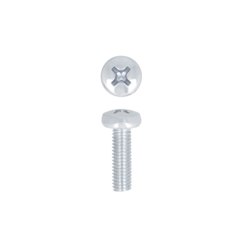Śruba M6x30mm cynkowana łeb walcowy PH DIN7985 6szt.