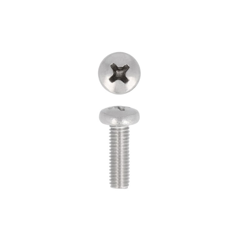 Śruba M5x25mm inox łeb walcowy PH DIN7985 6szt.