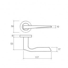 Klamka Lyra RM090 120mm brązowa