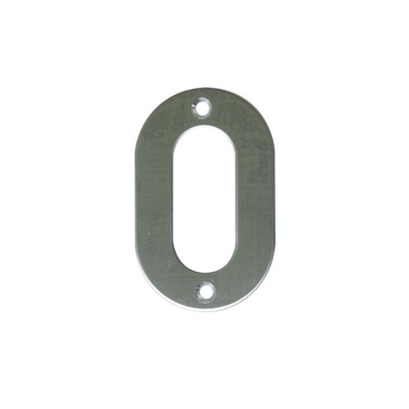 Cyfra 0 INOX 10cm przykręcana blister