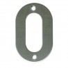 Cyfra 0 INOX 10cm przykręcana blister