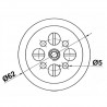 Noga meblowa wys.100mm niklowana mod.8