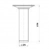 Noga meblowa stalowa wys.150mm kwadrat 25x25mm czarna mod.3 display
