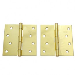 Zawias do drzwi 101,6x101,6mm stal złoty połysk splatany 2szt. mod.1010