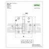 Zawias do drzwi 101,6x101,6mm stal złoto antyczne splatany 2szt. mod.1010