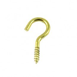 Hak półpełny haczyk wkręcany 2x23mm mosiądzowany 21szt.