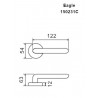 Klamka EAGLE 150/231C rozeta chrom satyn