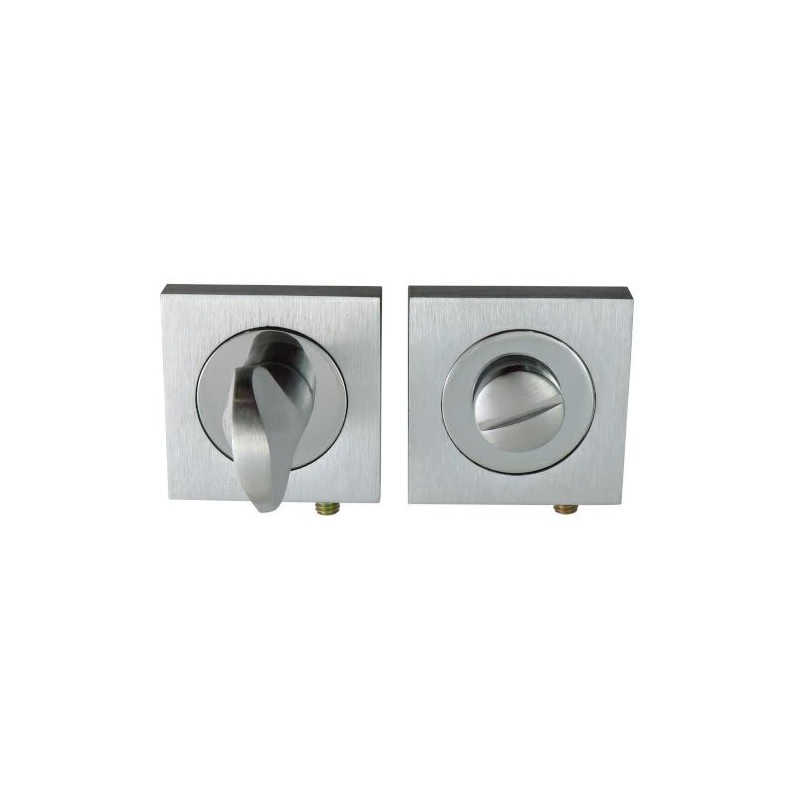 Szyld WC z pokrętłem kwadrat 50x50mm chrom połysk / satyna t.6 mod.211BIC