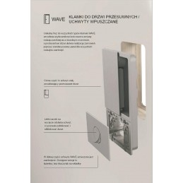 Uchwyt wpuszczany WAVE wkładka chrom satyna