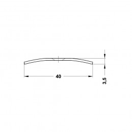 Listwa łączeniowa 40x720mm srebrna przykręcana mod.1