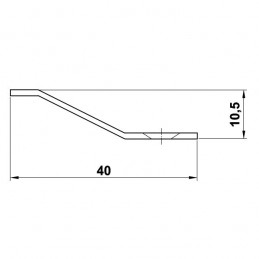 Listwa łączeniowa progowa 40x820 dąb przykręcana mod.2