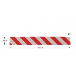 Pianka ochronna do garażu 100x13,5cm czerwono-biała mod.88