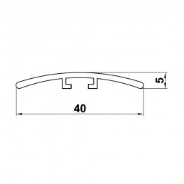Listwa łączeniowa złota 40x820mm montaż niewidoczny mod.5