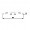Listwa łączeniowa złota 40x820mm montaż niewidoczny mod.5