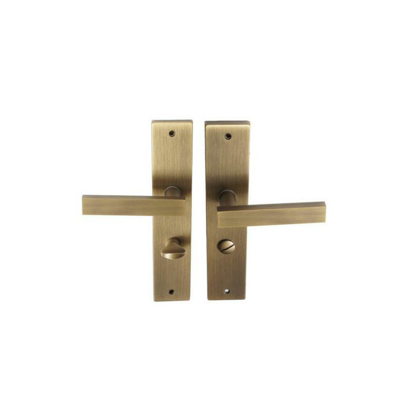Klamka CUT do WC długi szyld 72mm brąz satyna 164/210