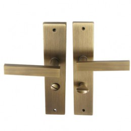 Klamka CUT do WC długi szyld 72mm brąz satyna 164/210