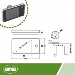 Wizjer elektroniczny DW 3.2 srebrny