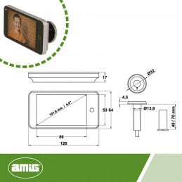 Wizjer elektroniczny DW 4.0 HD srebrny