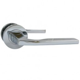 Klamka Vela 120mm na okrągłej rozecie chrom połysk mod.RM120