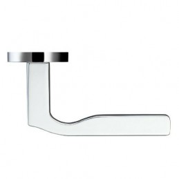 Klamka Vela 120mm na okrągłej rozecie chrom połysk mod.RM120