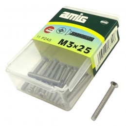Śruba M3x25mm z łbem płaskim DIN965 inox 11 szt.