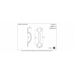 Pochwyt uchwyt drzwiowy mod. Bean D 152x42 stal czarny
