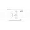 Pochwyt uchwyt drzwiowy mod. Bean D 152x42 stal czarny