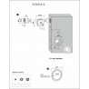 Uchwyty wpuszczane do WC okrągłe 60mm mosiądz połysk mod. SCIVOLA Q + uchwyt na palec